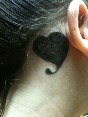 Love Heart On Back Of Ear